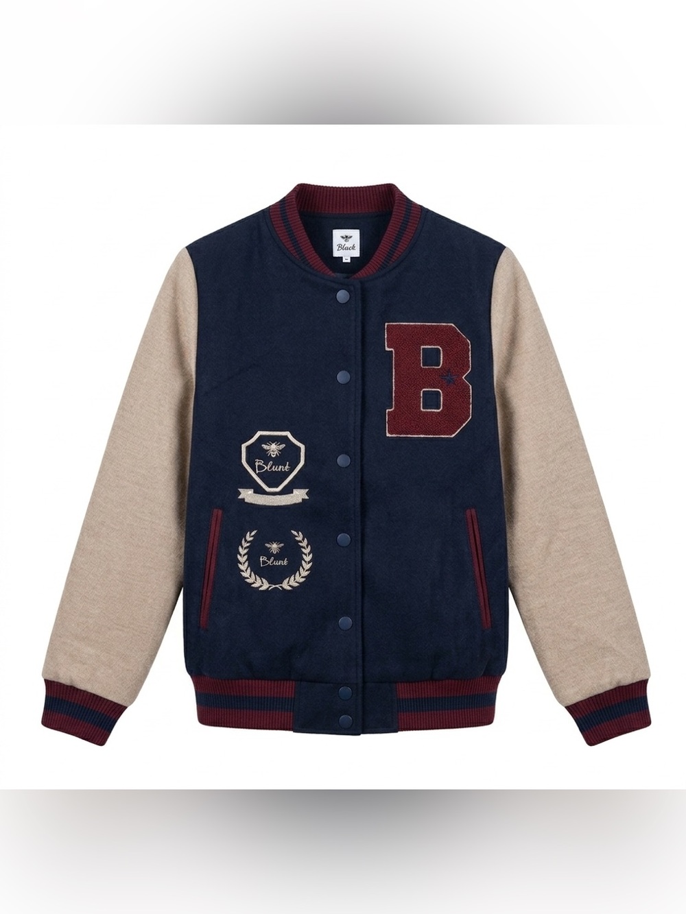 Bee Blunt Baseball Inspired Varsity Jacket
